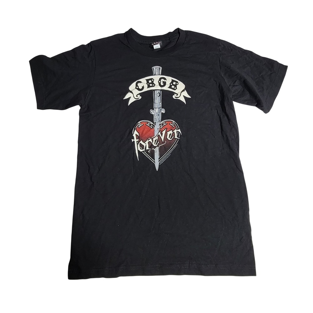 CBGB OMFUG Forever Graphic T-Shirt Black Mens Small Punk Rock NYC Music Venue